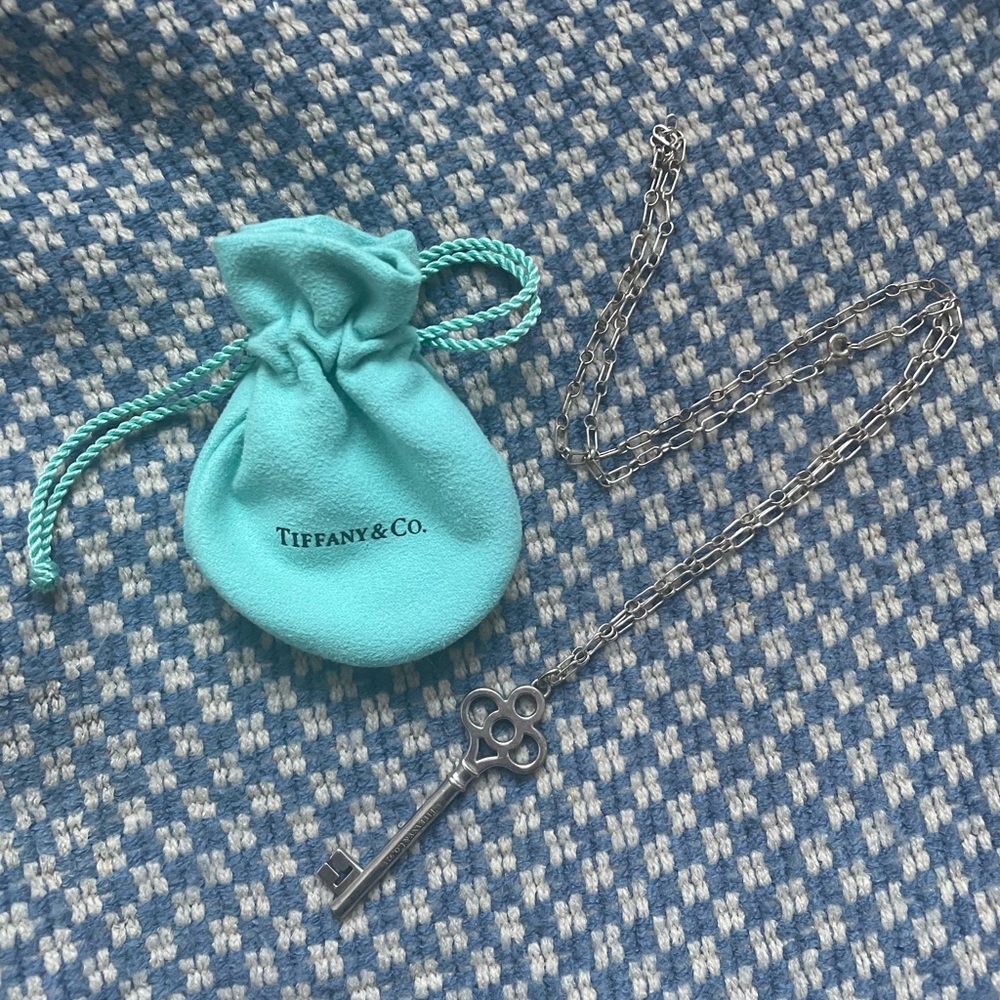 Tiffany & Co Key Pendant Sterling Silver Necklace